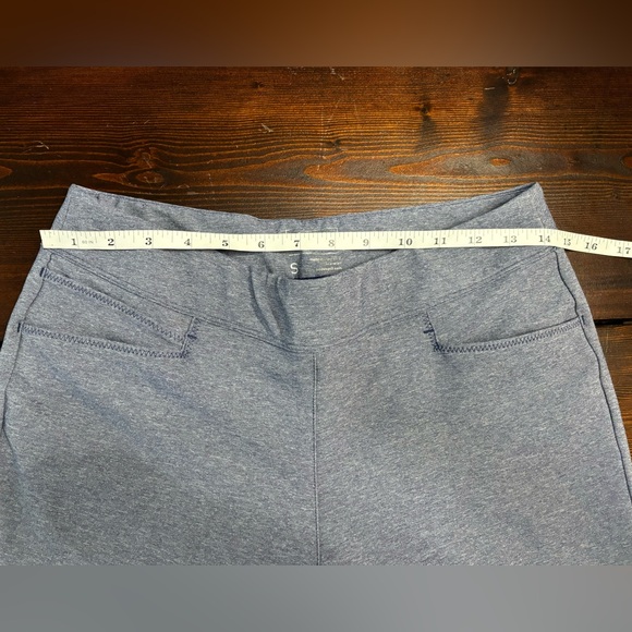 Adidas Ultimate 365 Golf Pants Blue W/ Pockets Cropped Pull On Womens Small - Picture 8 of 11